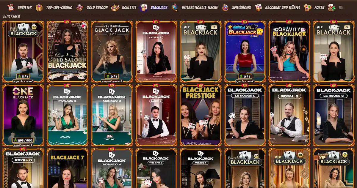Blackjack-Tisch im Alawin Casino